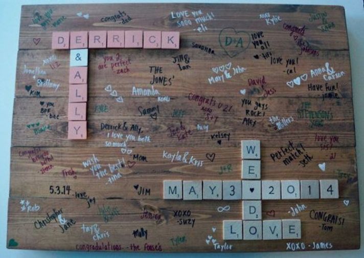 Scrabble Guest Book Idea
