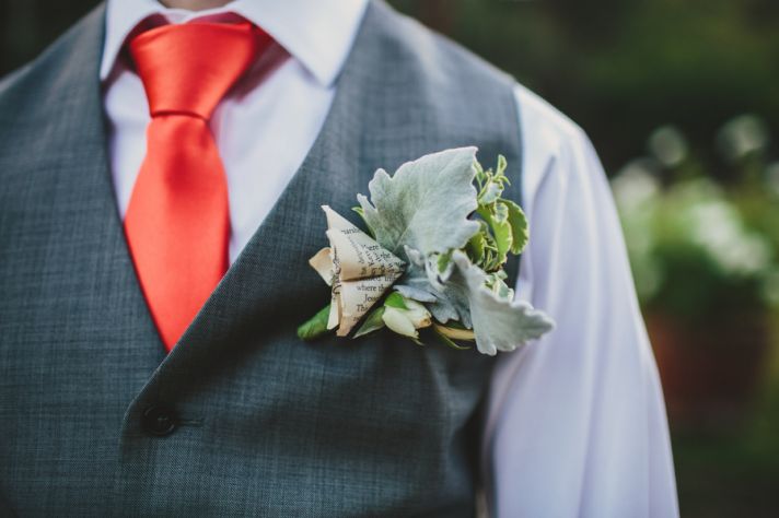 Unique Boutineer for the Groom