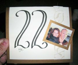table number cards with picture of bride and groom