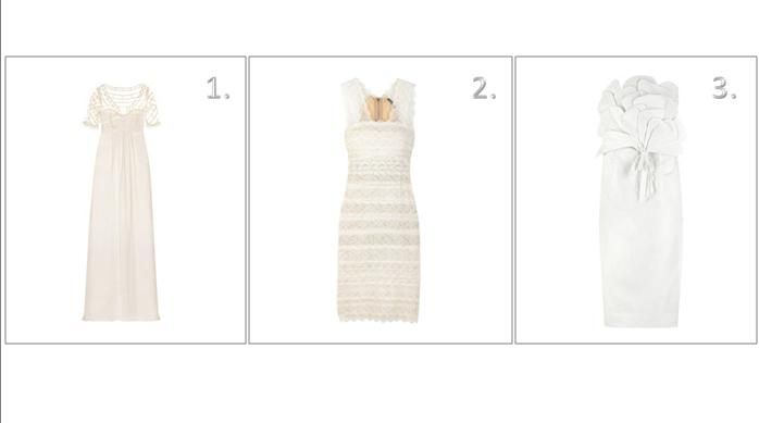 White dresses for your wedding from Temperley, Alexander McQueen, and Designers Remix Collection