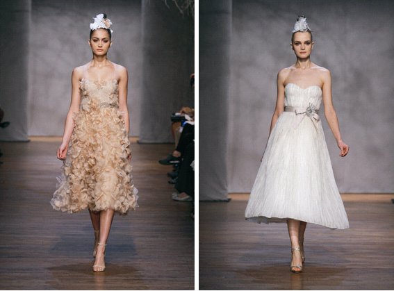 Monique Lhuillier Fall 2011 Wedding Dresses Pastel Twiggy