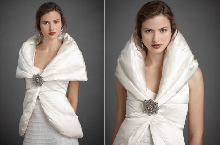 Bridal boleros by BHLDN- snowdrift jacket for winter wedding brides