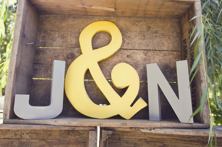 grey yellow monogram wedding details fall wedding