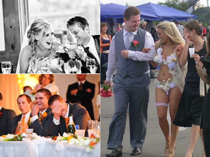 cringe worthy wedding moments bride groom laugh during toast
