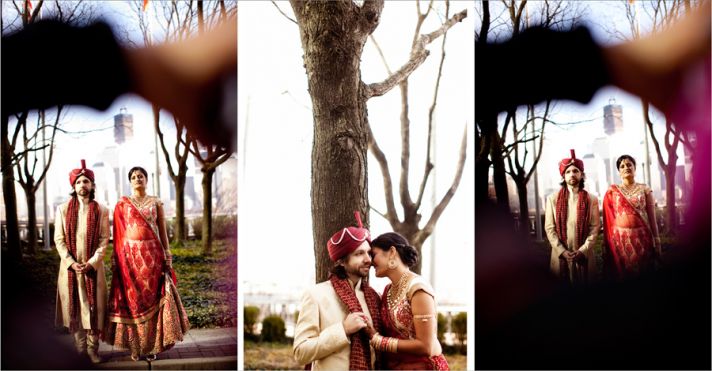 multi cultural weddings indian bride grooms hat