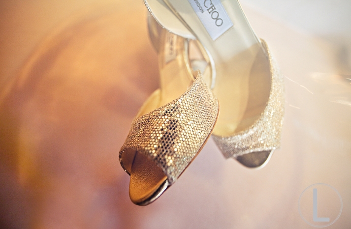 gold wedding shoes jimmy choo peep toes