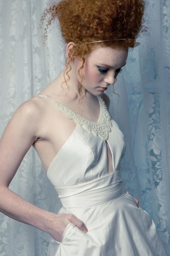 halter wedding dress all white romantic