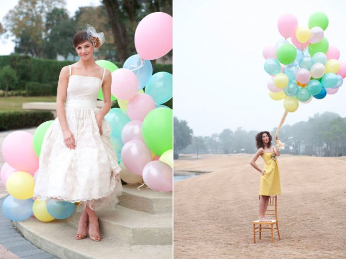 pastel balloons outdoor weddings