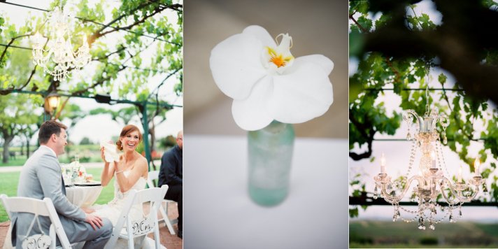 outdoor wedding inspiration white orchid wedding flowers chandeliers