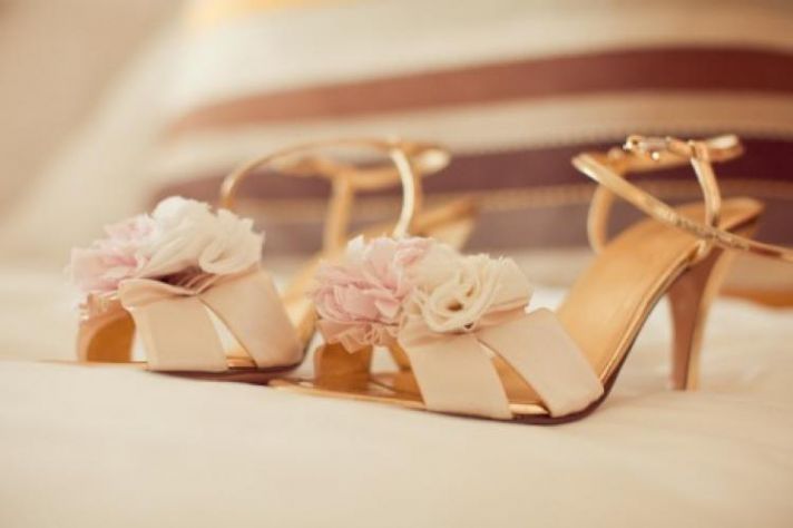 rose gold wedding shoes