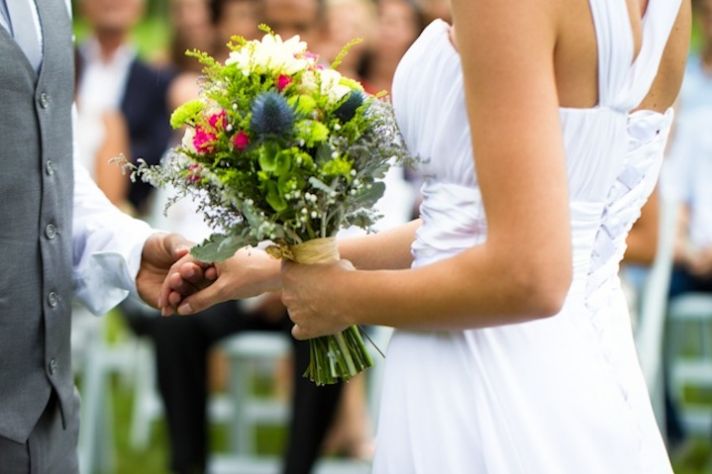 romantic outdoor wedding spring wedding inspiration bride groom vows