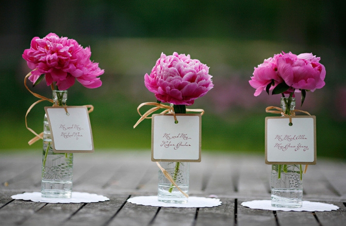 simple wedding centerpieces peony pink