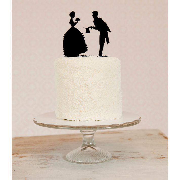 silhouette wedding cake topper