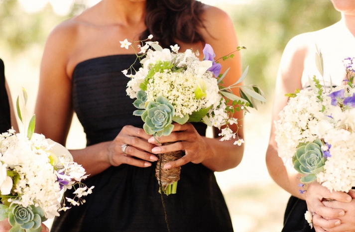 rustic elegant real wedding outdoor wedding ceremony eco friendly succulent bouquet