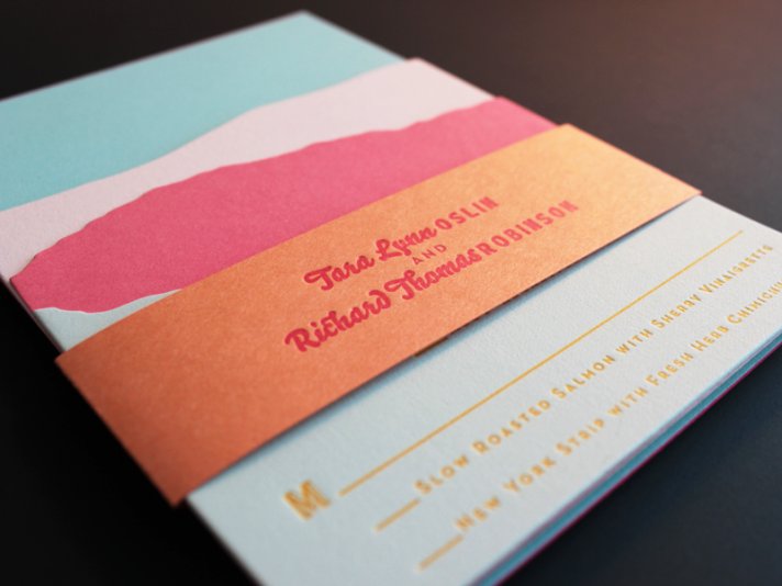 drool worthy wedding invitations unique wedding paper Ladyfingers Letterpress 6 neon