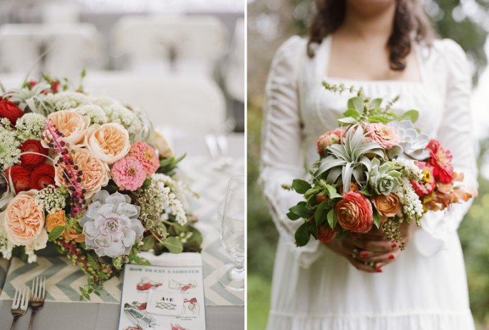 wedding flowers romantic reception centerpiece bridal bouquet succulents ranunculus