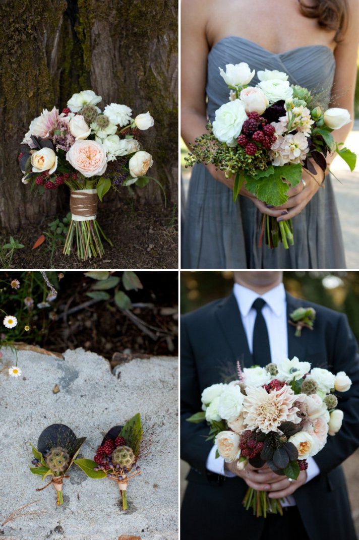 edible wedding flower bouquets boutonnieres berries