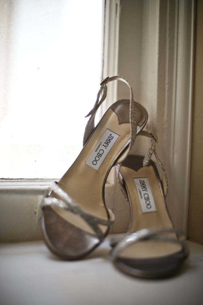Jimmy Choo wedding shoes gold real wedding
