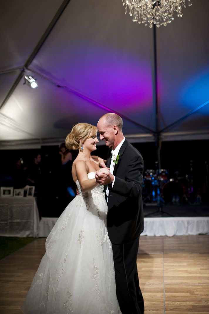 classic fall wedding bride groom first dance
