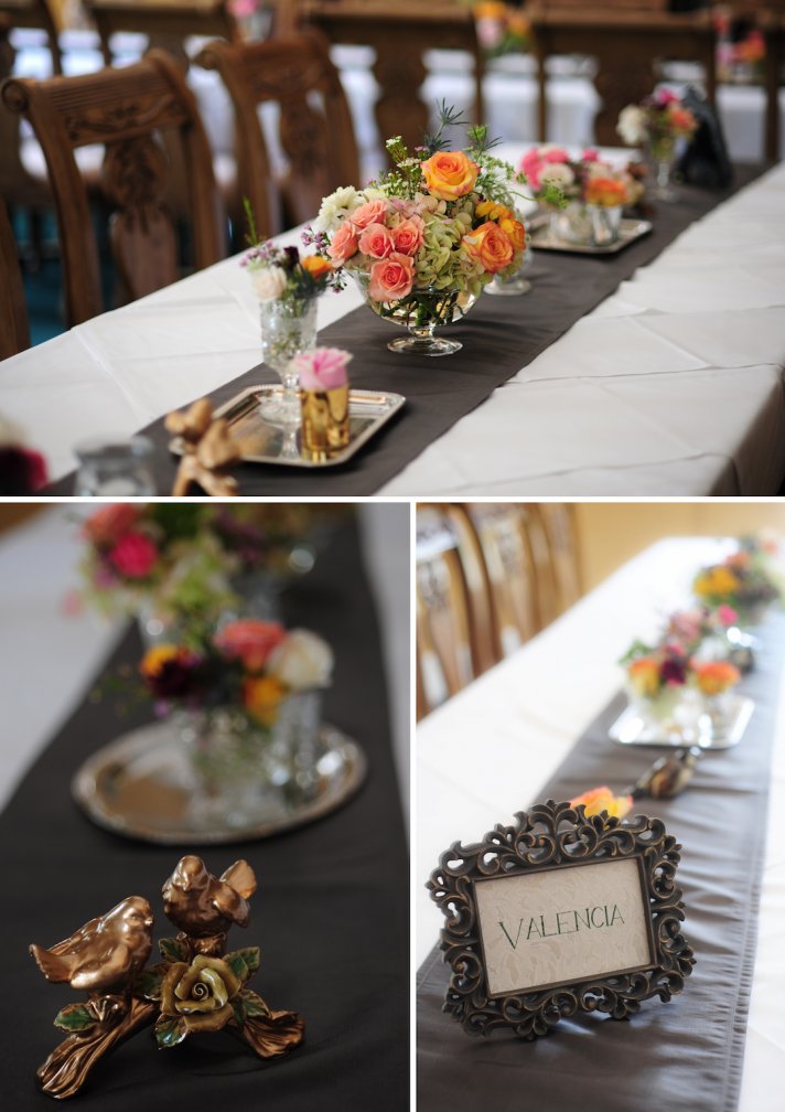 elegant real wedding North Carolina simple centerpieces romantic