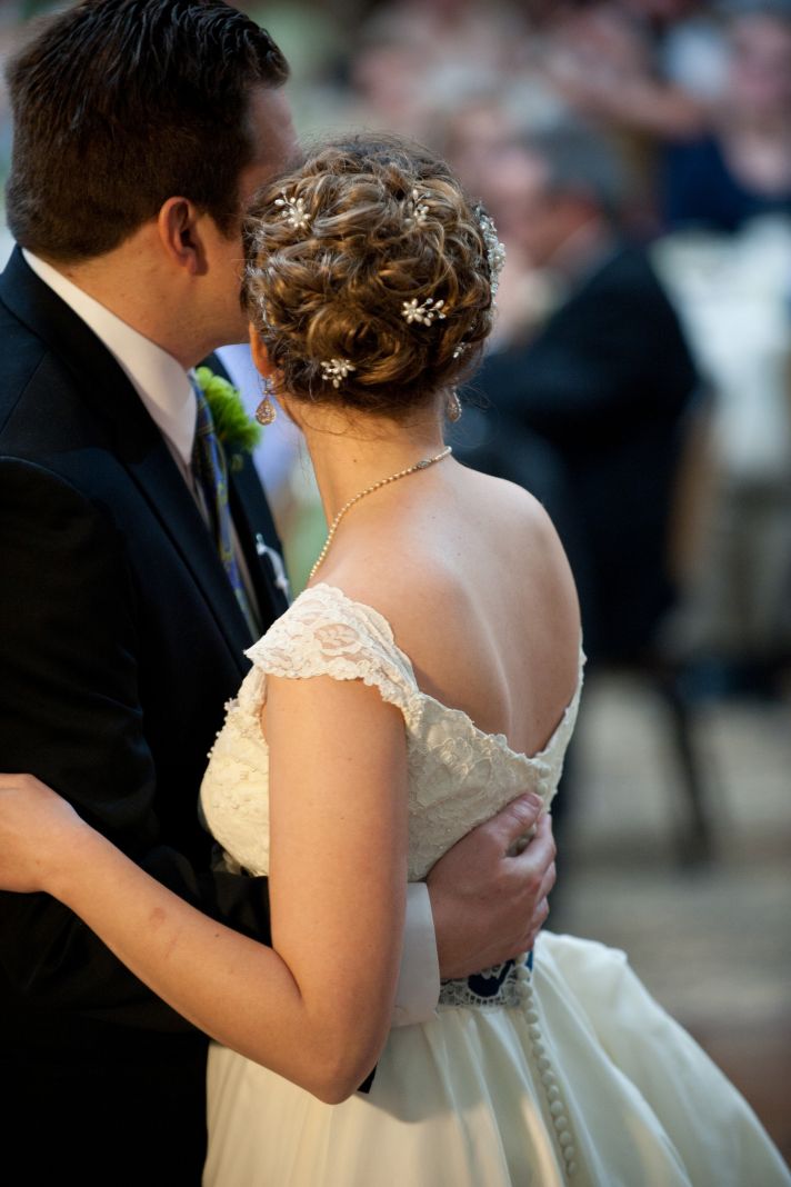real wedding with a unique theme bride groom at reception 1