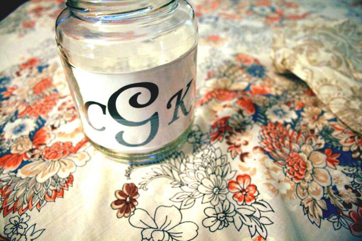 wedding DIY projects reception lighting monogram mason jar 2