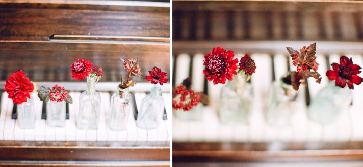 wedding flower inspiration by color red burgundy 5
