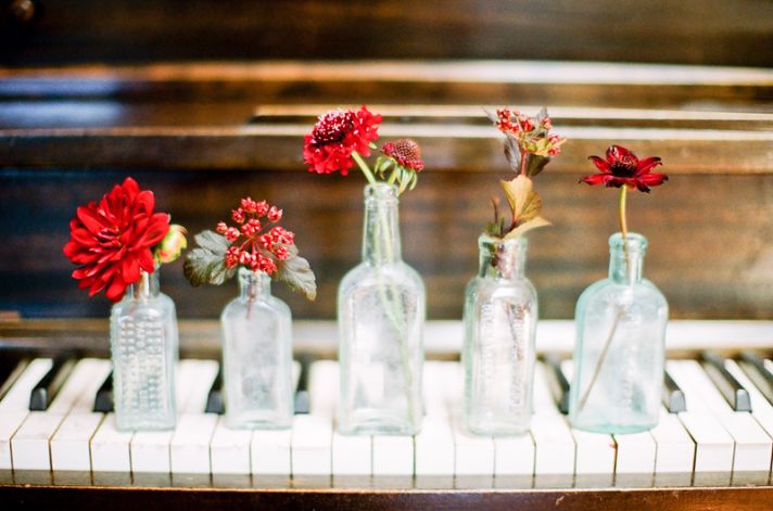 wedding flower inspiration by color red burgundy 5