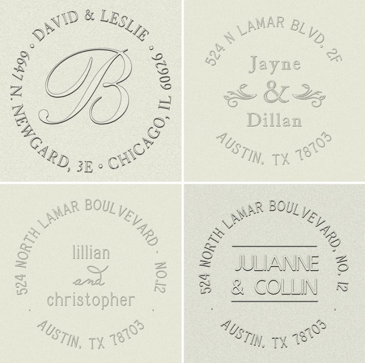 5 easy ways to personalize the wedding DIY weddings address embosser