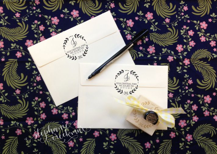 5 easy ways to personalize the wedding DIY weddings return address stamp 2