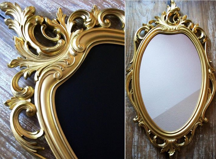 Vintage Wedding Reception Decor Chalkboard Mirrors