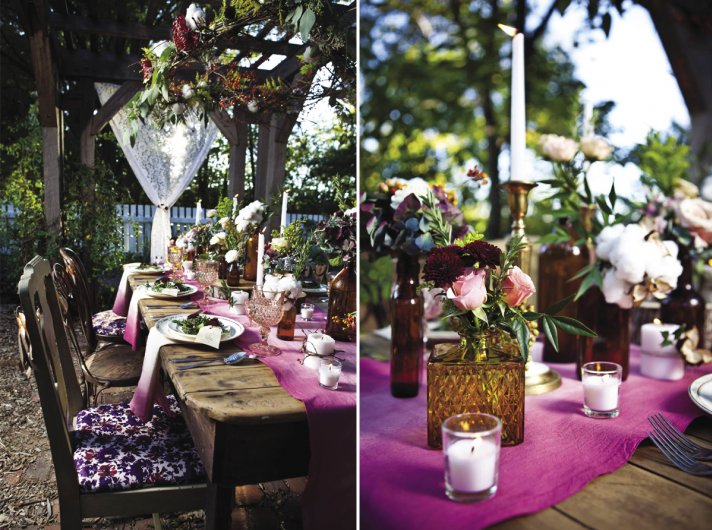 DIY Wedding Projects Ombre Table Linens for Rustic I Dos
