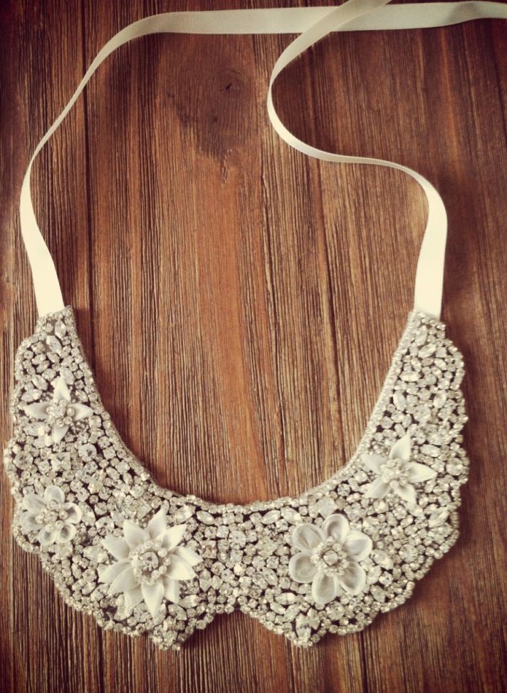 Statement Wedding Necklace Crystallized