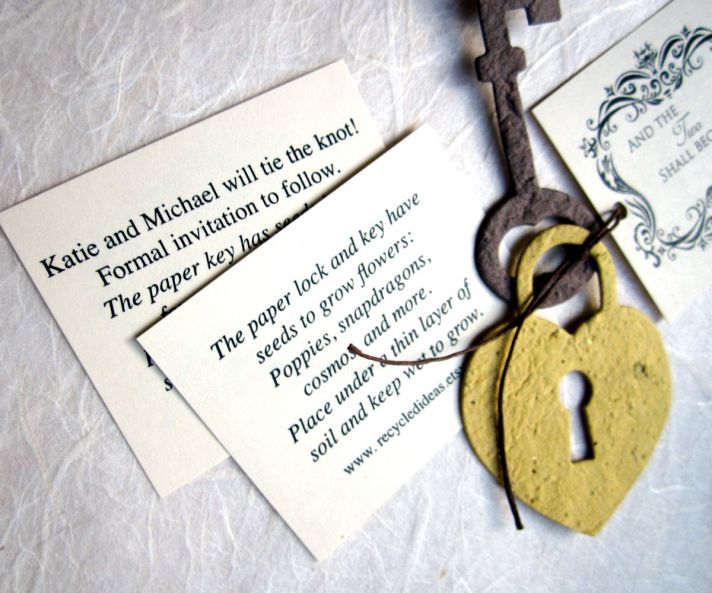 Unique Save the Dates Skeleton Key