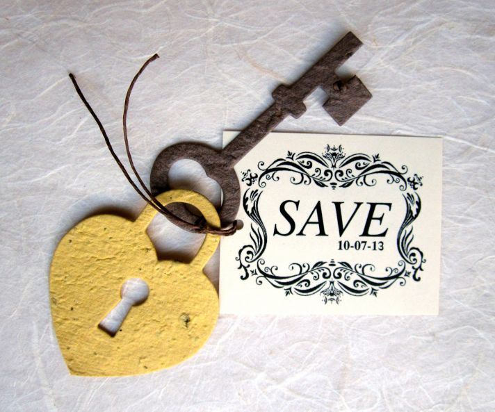 Unique Save the Dates Skeleton Key