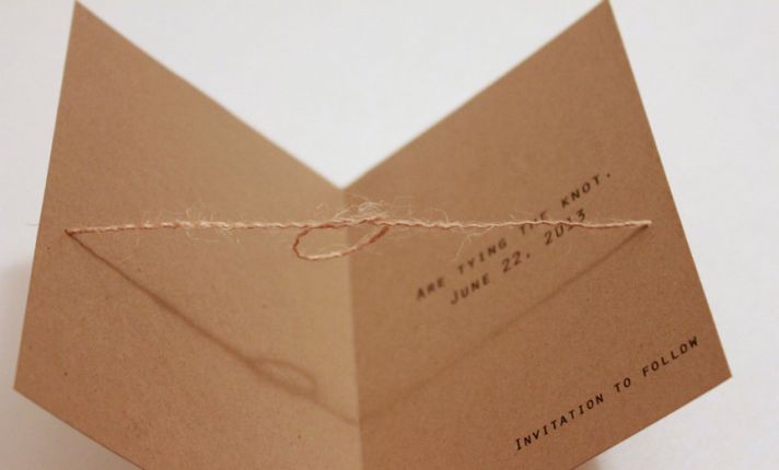 Tie the Knot Natural Save the Date