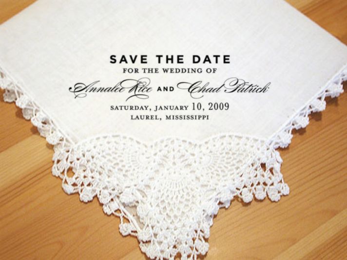 Wedding Hanky Save the Date