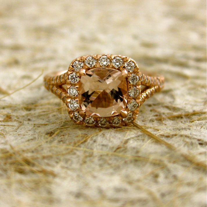 Pink Morganite Engagement Ring