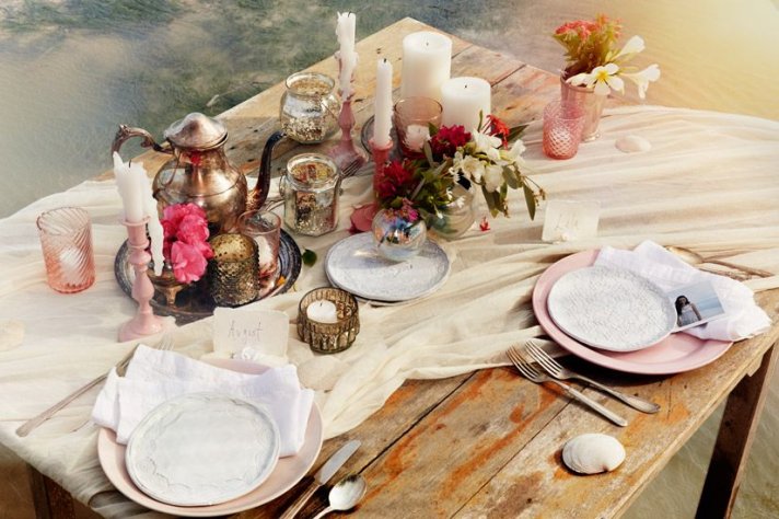 summer wedding tablescape decor from BHLDN