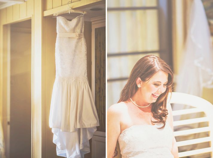Romantic San Diego Wedding in Summer Ivory Lace Wedding Dress