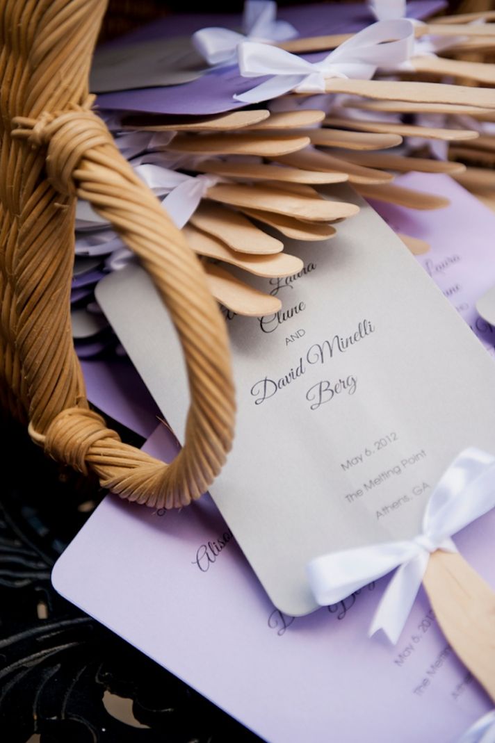 Ceremony programs on a stick