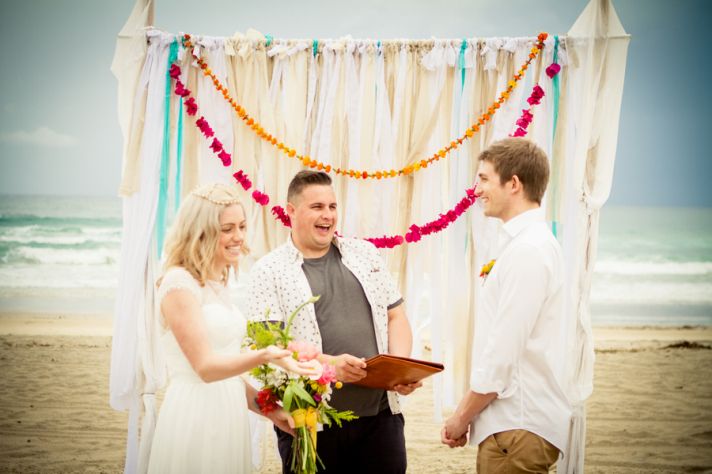 Beach ceremony in Australia