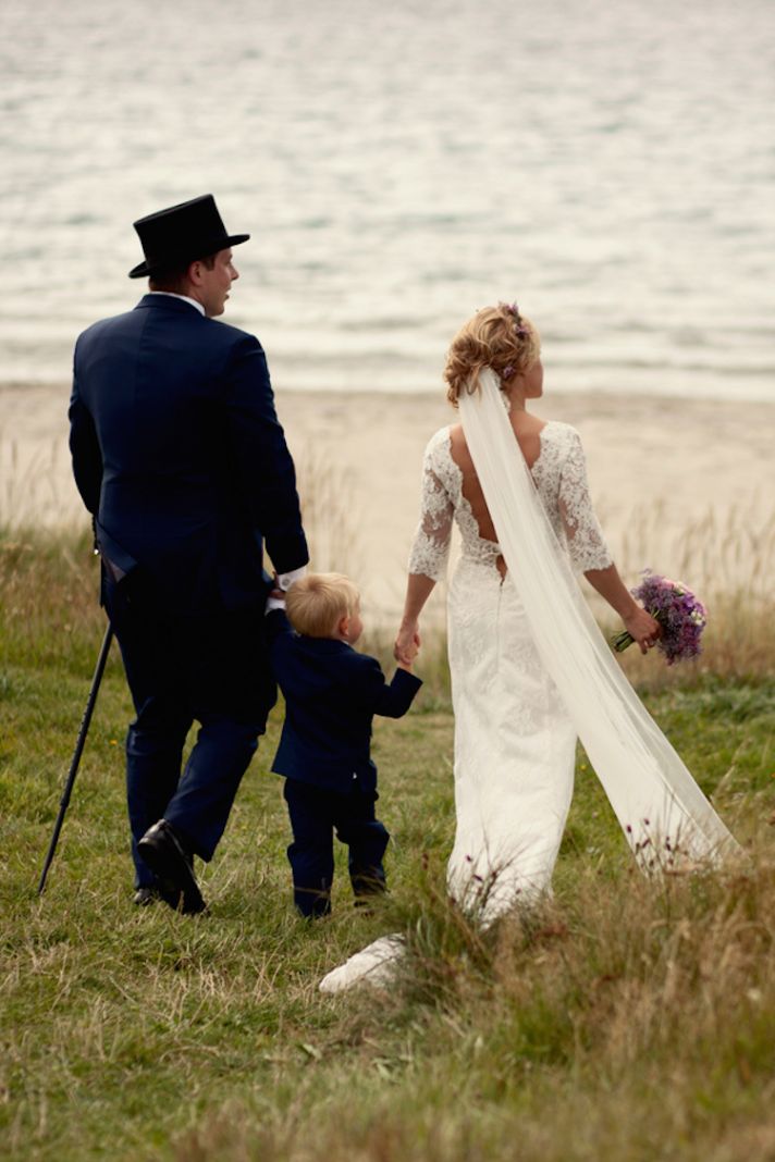 Real wedding on the coast of Norway