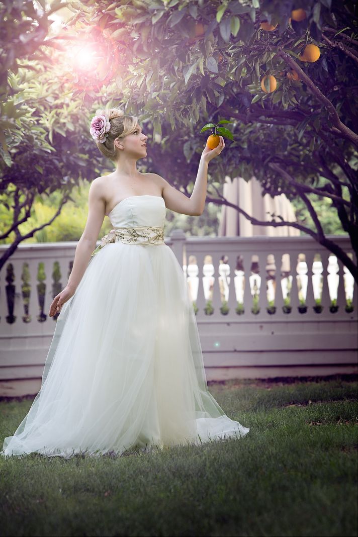 Garden wedding gown by Amy Jo Tatum
