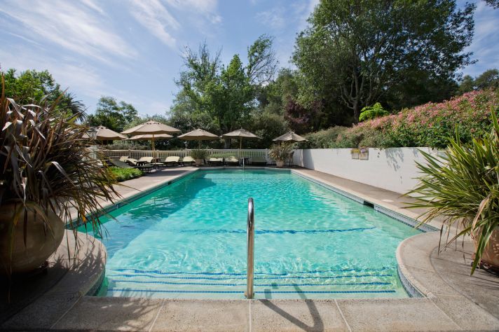 Pool at a California wedding venue