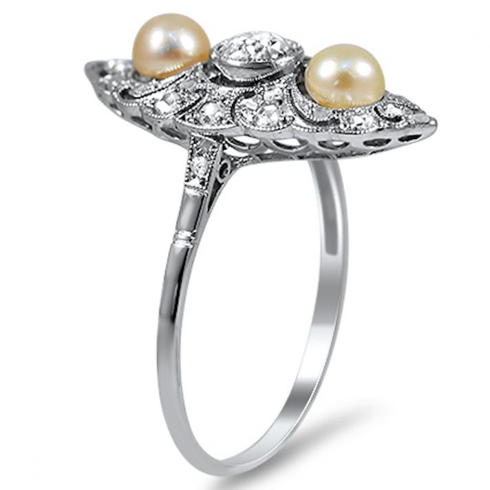 Vintage Pearls and Diamonds