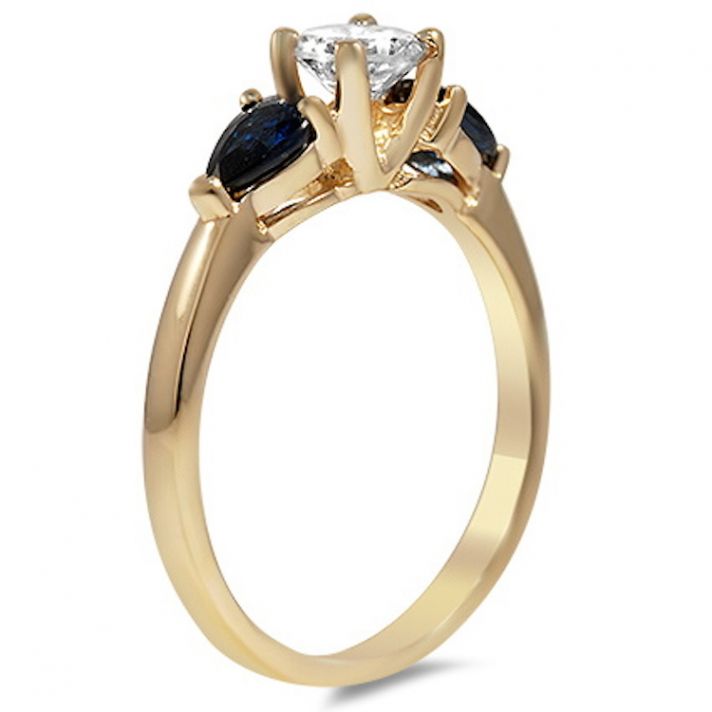 Diamond and Pear Shaped Sapphires