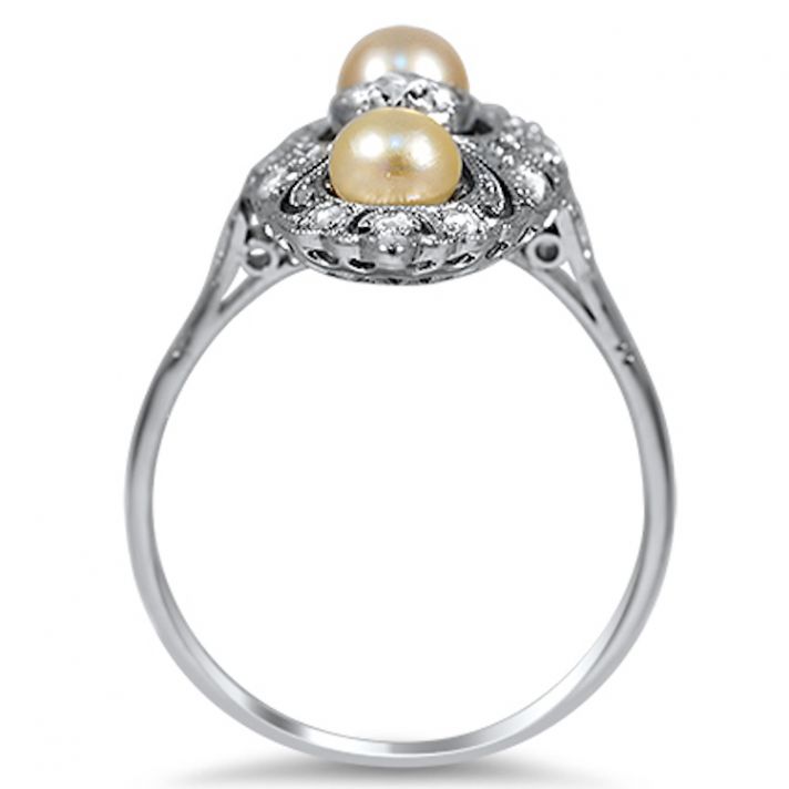 Diamonds and Pearls with a Lacy Design