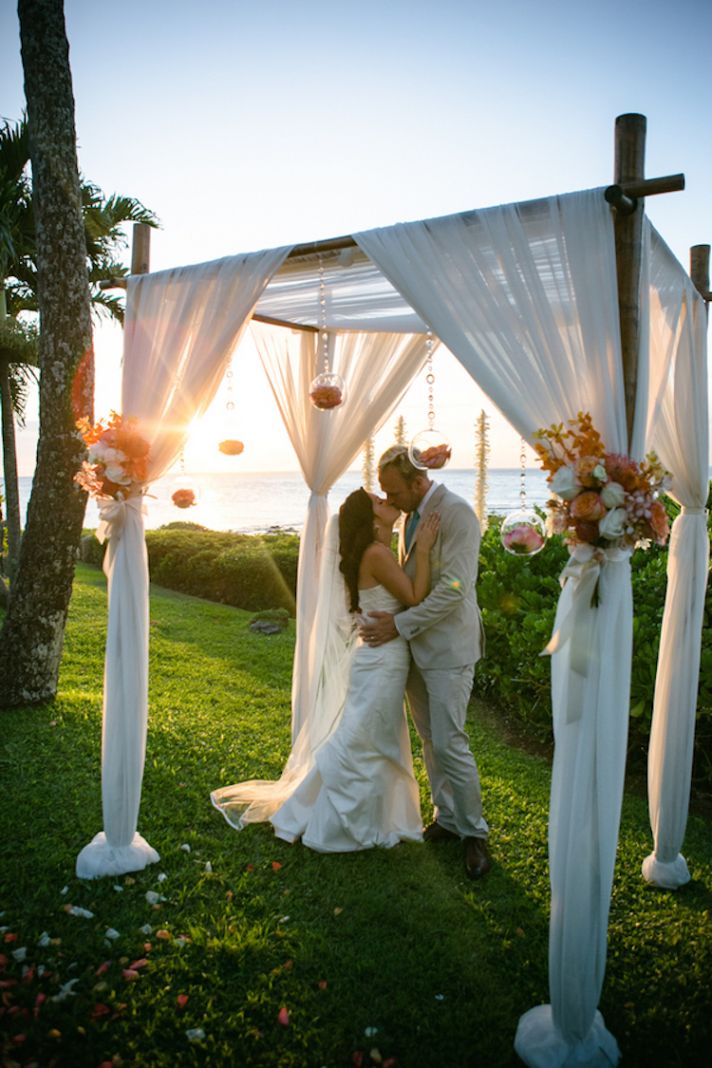 Glamorous Canopy Arbor at Sunset