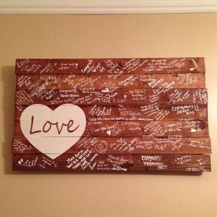 Rustic Wooden Sign for a Guest Book